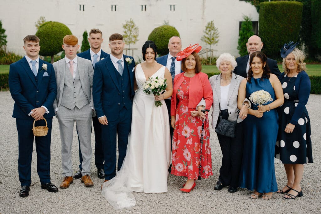 The bride's family portrait